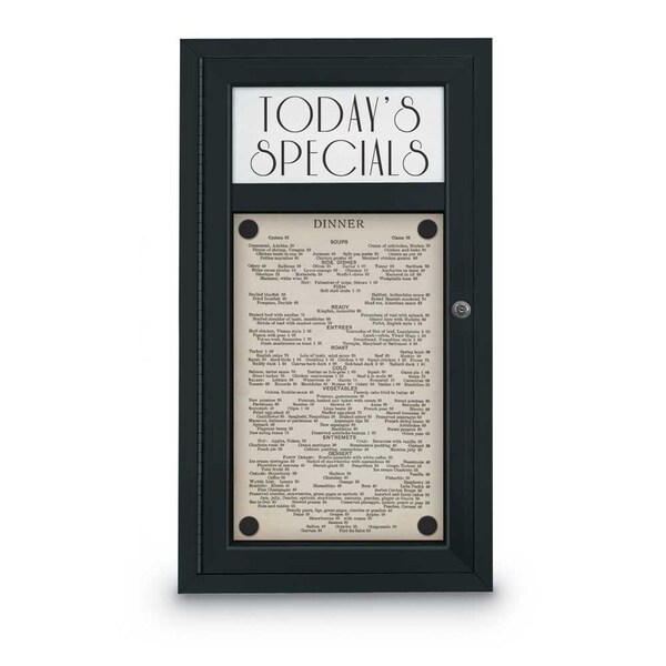 Sliding Door Indoor Enclosed Corkboard, 7